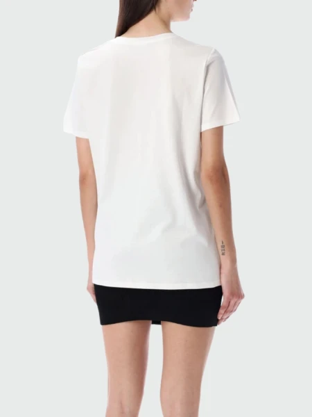 BALMAIN - Camiseta con estampado de Balmain Paris Blanco