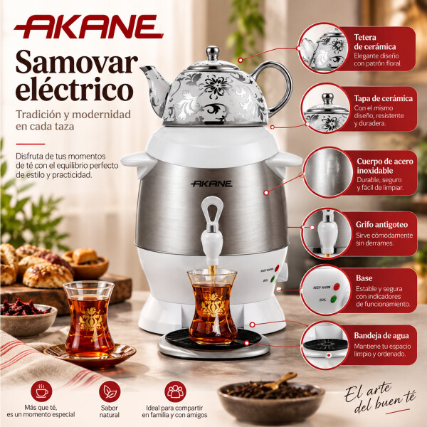 Tetera Eléctrica Akane A.80164 6l TETERA ELECTRICA AKANE 6L BLANCA 80164