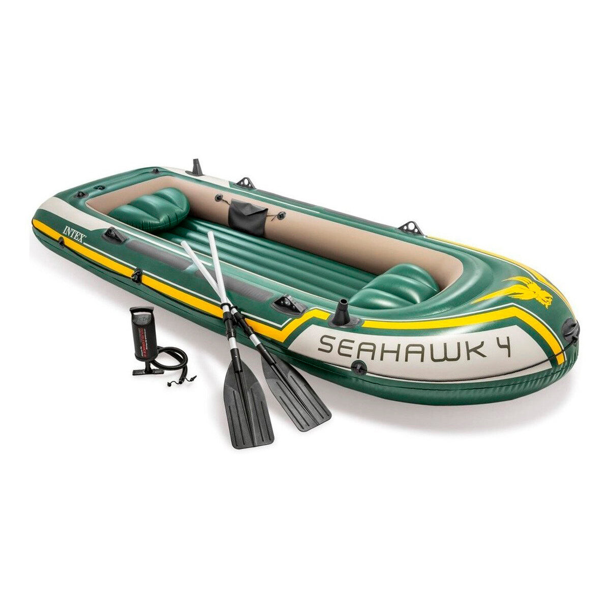 Bote Intex Gomón Inflable 4 Personas + Remo +inflador - 1 