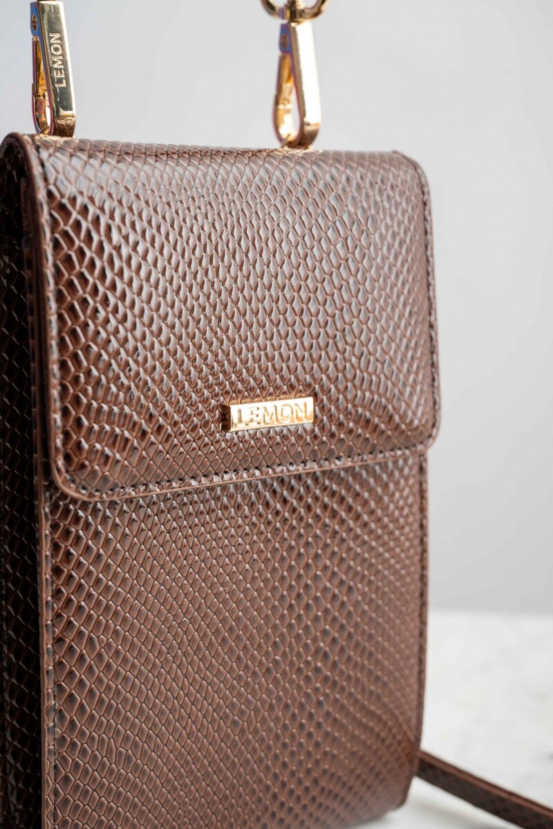 Porta Celular Combinado Marrón