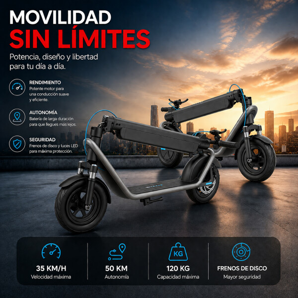 Monopatín Eléctrico Proove Urban Plus 450w GRIS