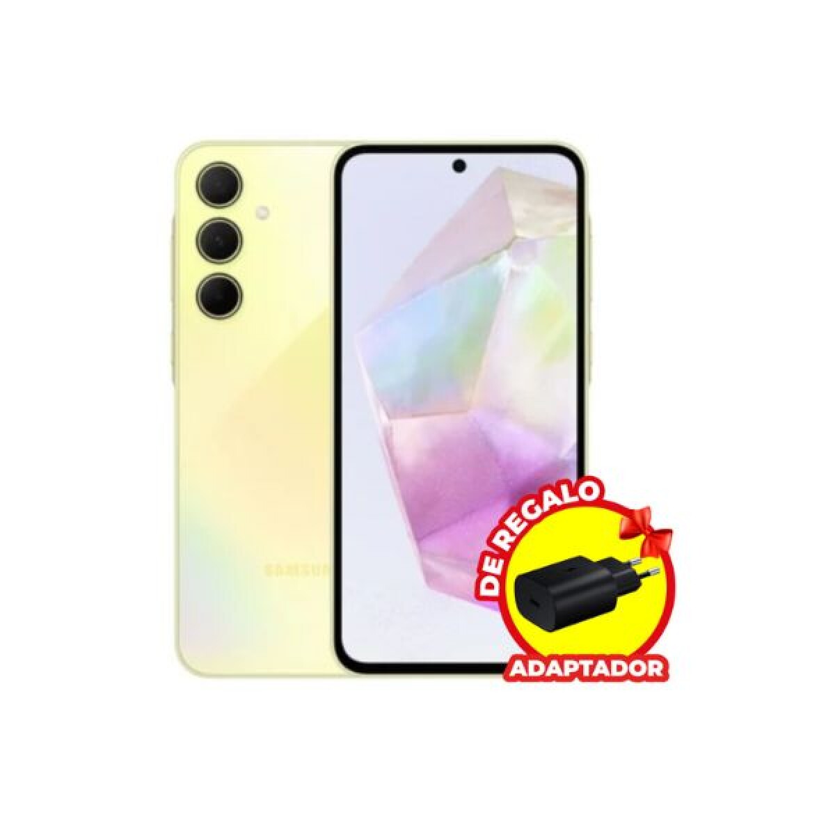 Celular Samsung A55 5G 8GB/128GB/120Hz - Lemon + adaptador de regalo 