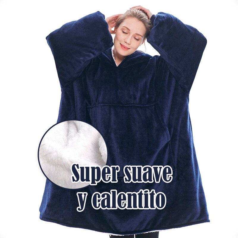 Manta Buzo Corderito Azul