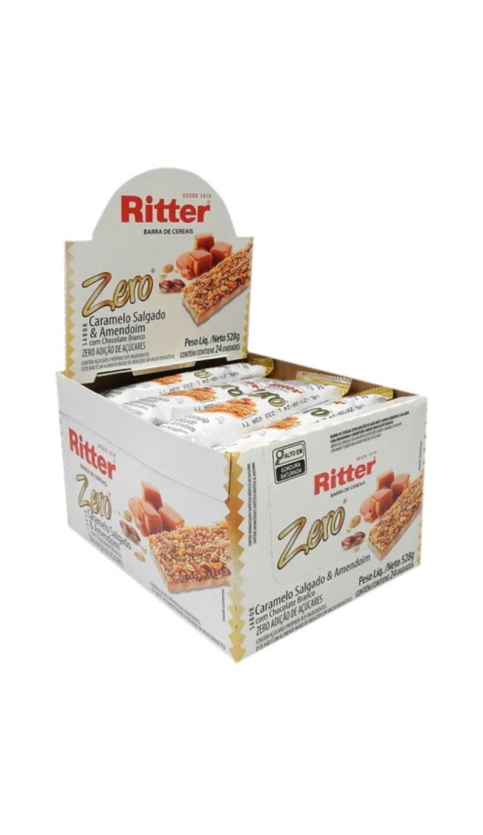 CEREAL BARRITA RITTER ZERO CARAMELO SALADO 25GRS DISP X24 