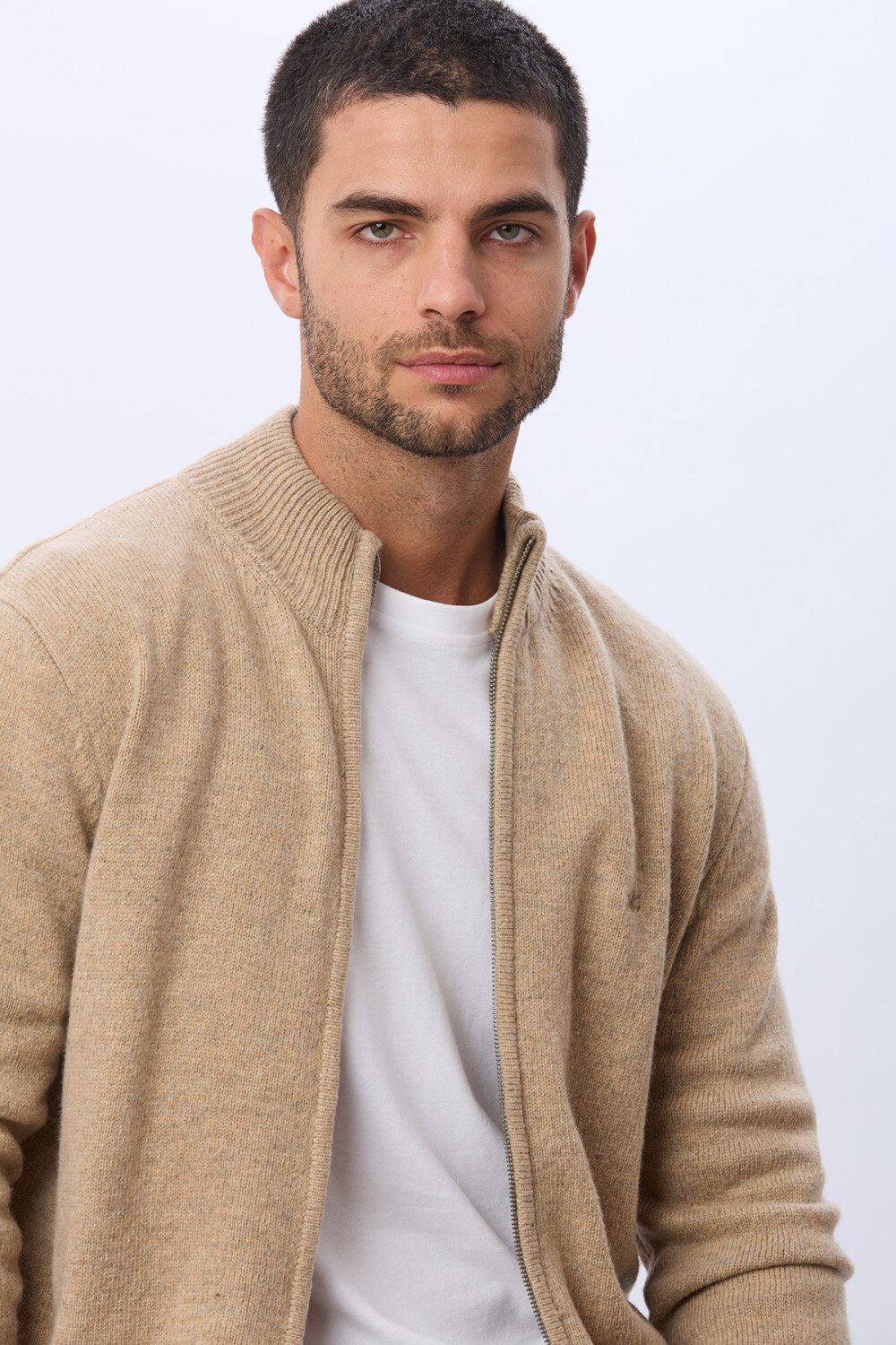 CAMPERA LANA TEJIDA Beige