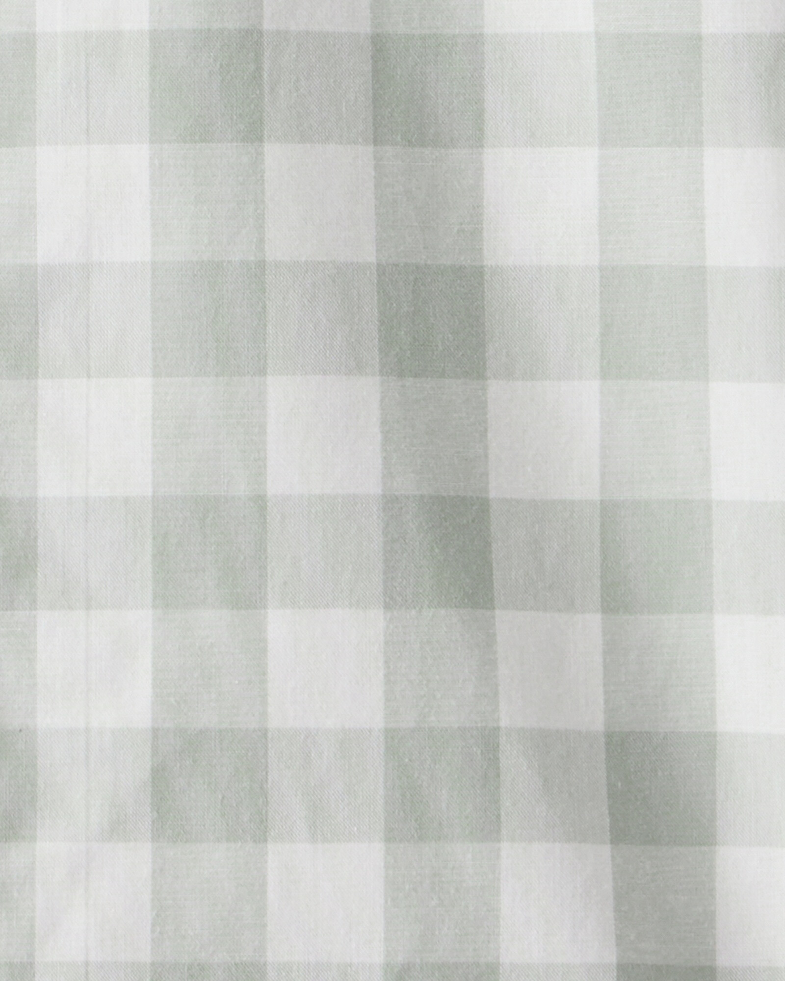 Camisa de algodón, manga larga, verde, diseño a cuadros Sin color