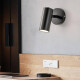 Aplique Pared Nórdico Tubo Metal Vintage Iluminación Negro