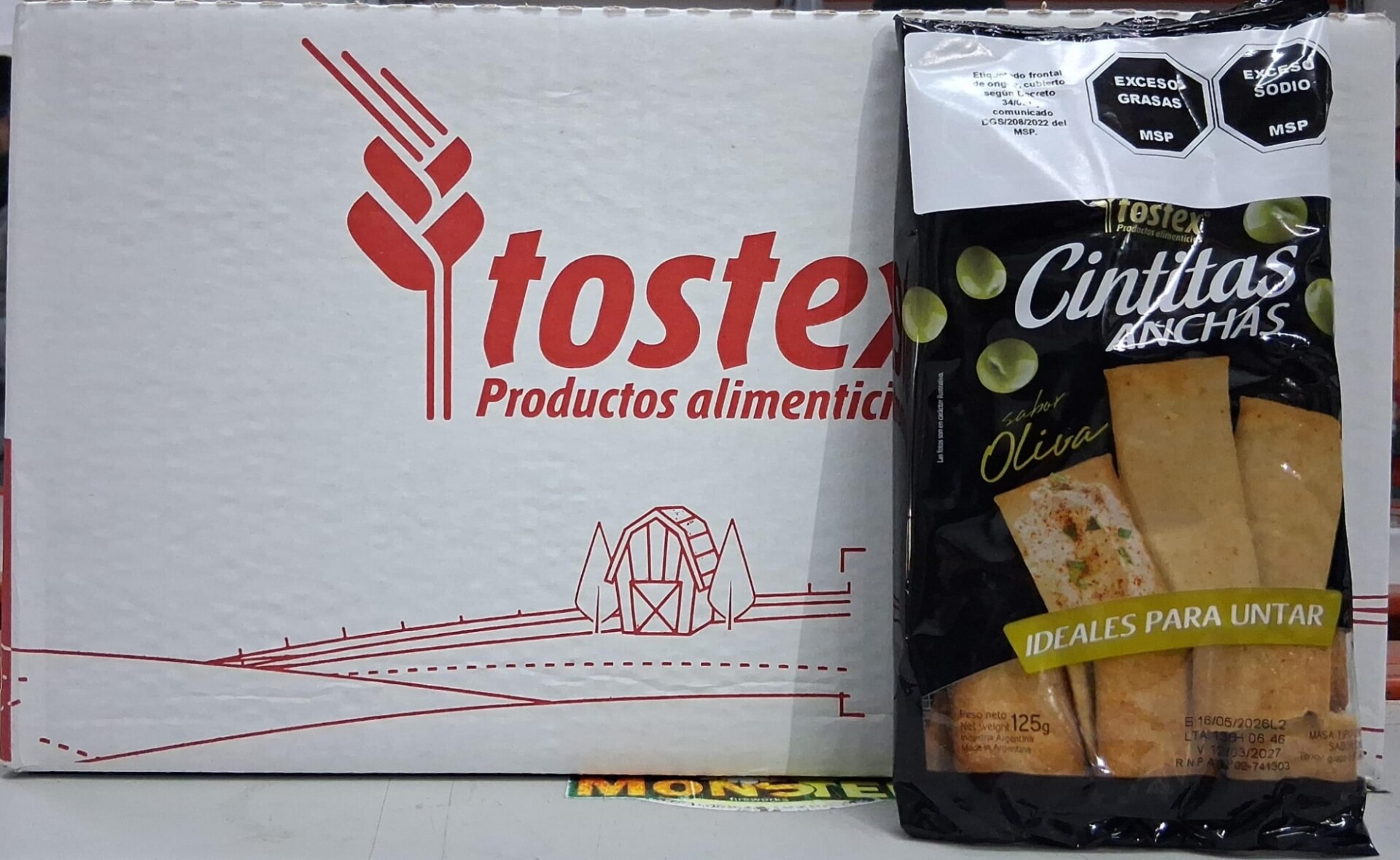 GRISIN TOSTEX CINTITAS OLIVA 125GR 