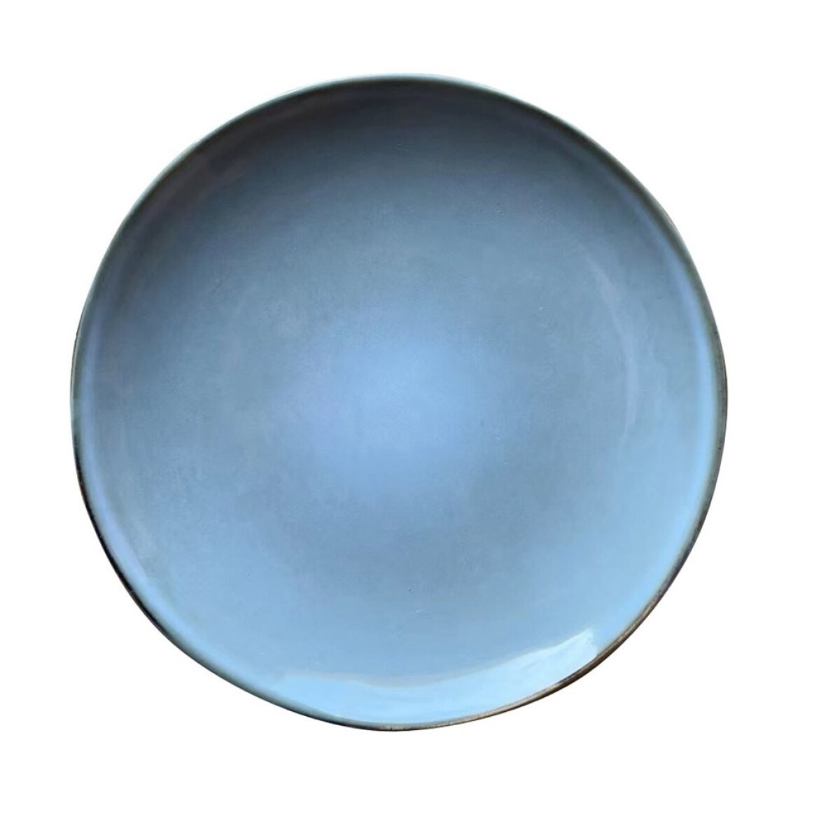 PLATO DE POSTRE CERAMICA D22CM GLAZE CELESTE 