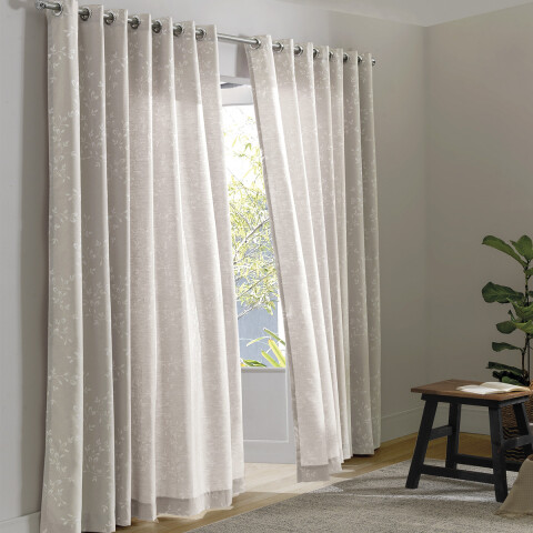 Pack x 2 Cortina Dohler Vivian 180 x 200 cm BEIGE