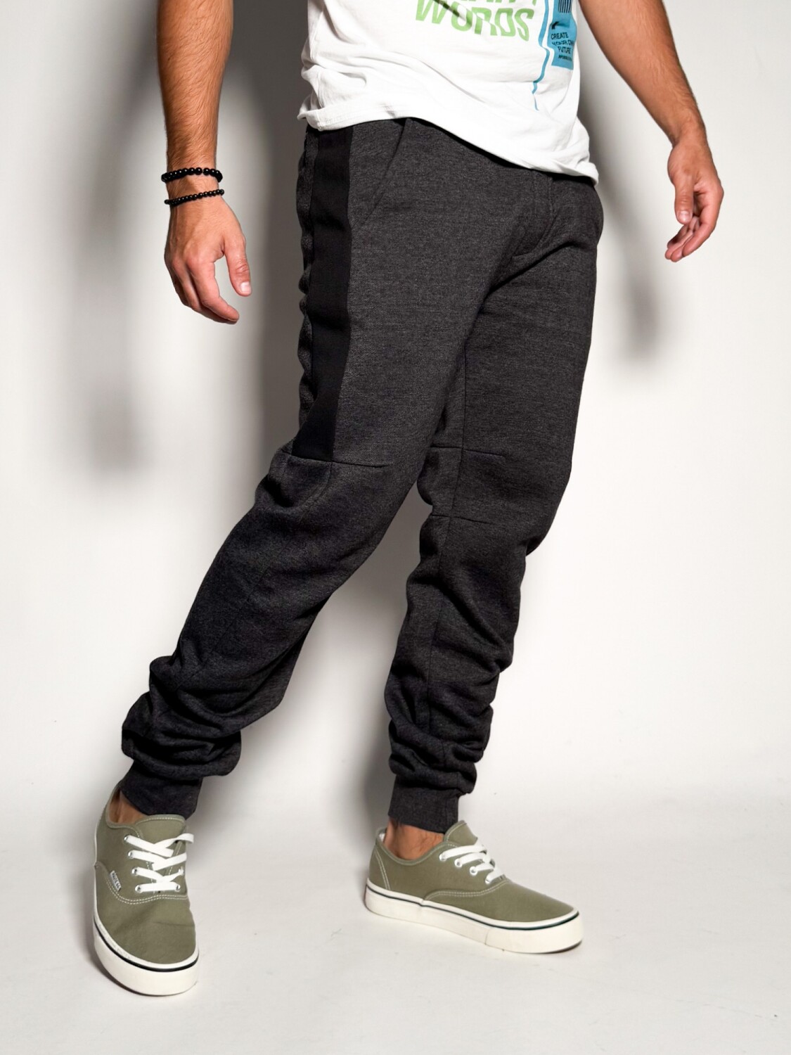 Jogger de algodon con puño Etan Topo — Route 66