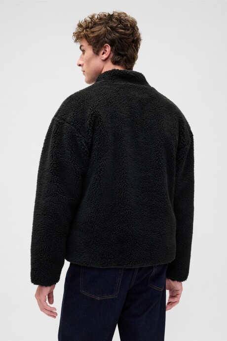 Canguro Con Cierre Polar Logo Gap Hombre True Black