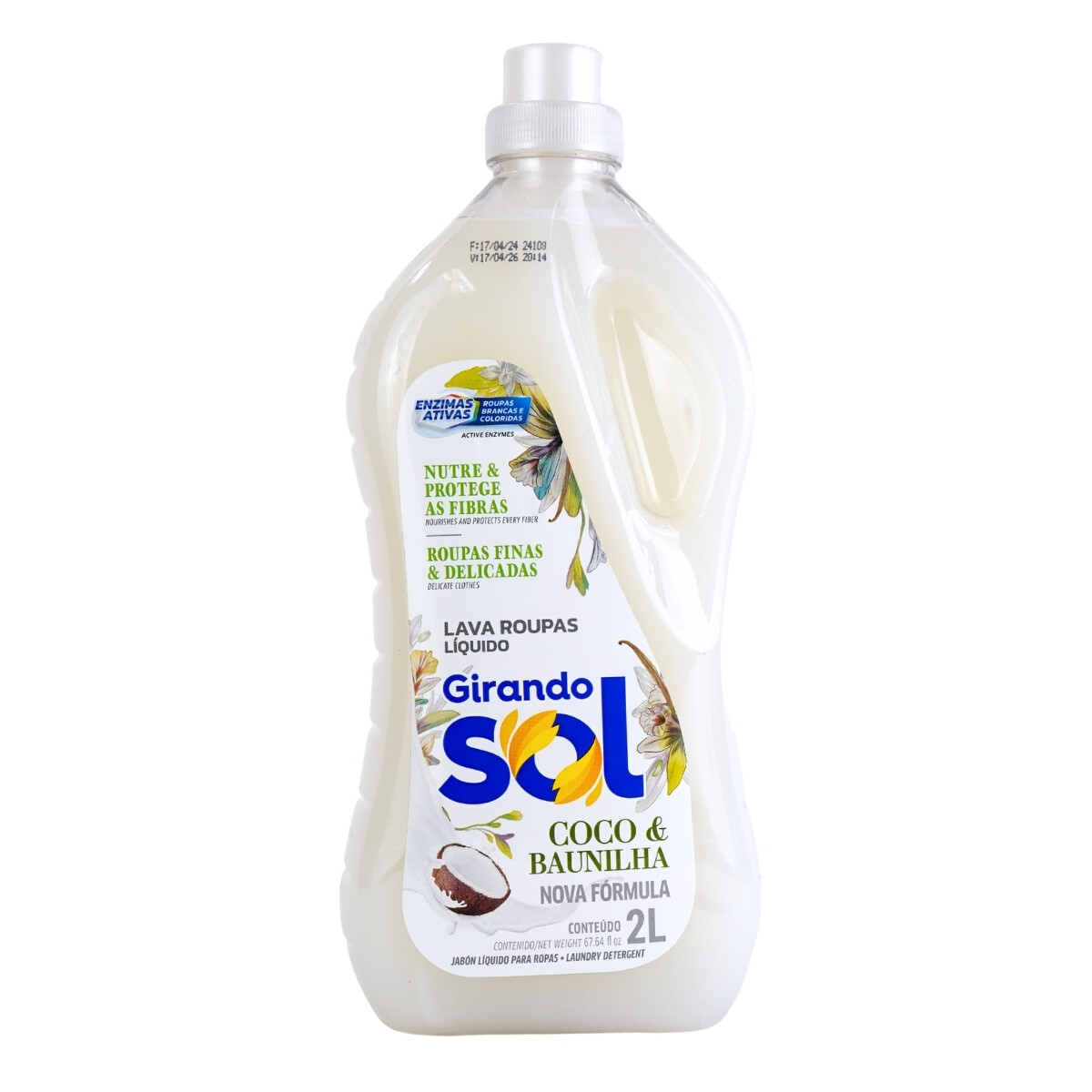 Detergente liquido para ropa Girando Sol 2L blanco 