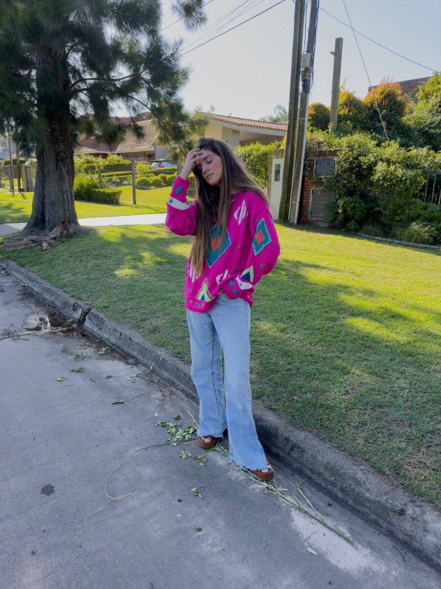 Sweater Gitano - Base Fucsia 