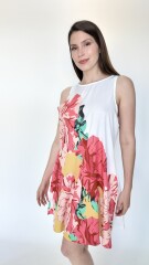 Vestido Orantis Blanco estampado