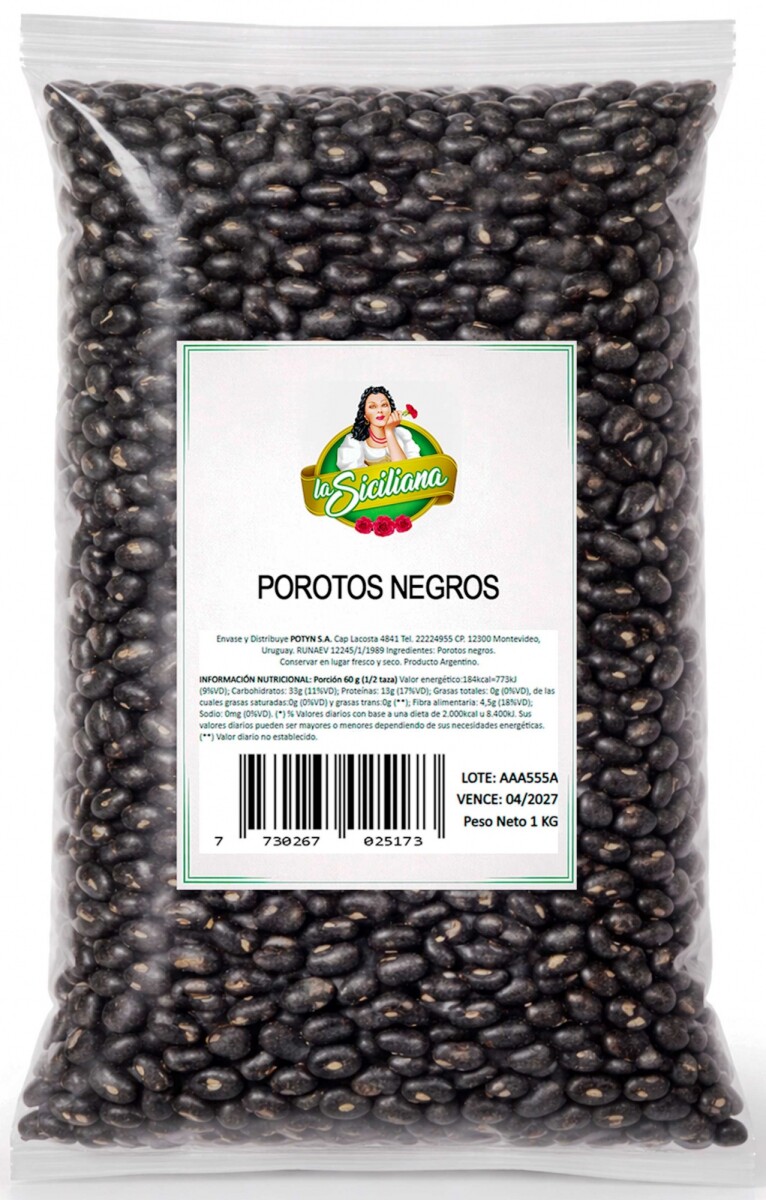 POROTO NEGRO LA SICILIANA PAQ. 1K 
