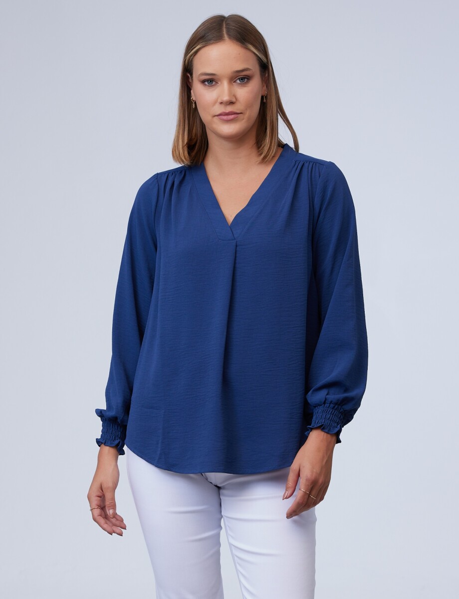 Blusa Frunces - Azul 