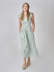 Vestido Estampado Flores Gris