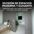 Panel Divisor Separador Ambientes 2,4 x 2,90m + 2 Rieles 3m Gris 1