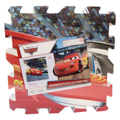 Alfombra de Goma Eva Disney Cars 30 cm X 30 cm 9 Piezas 001