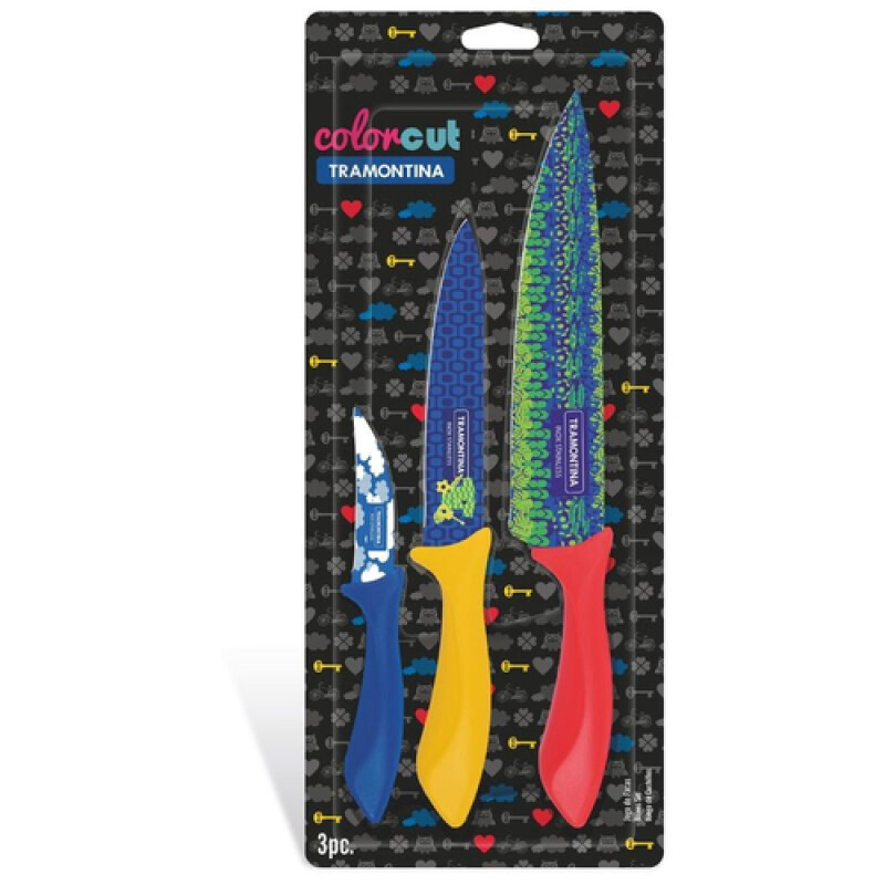 JUEGO DE 3 CUCHILLOS COLOR CUT 23099/934 JUEGO DE 3 CUCHILLOS COLOR CUT 23099/934