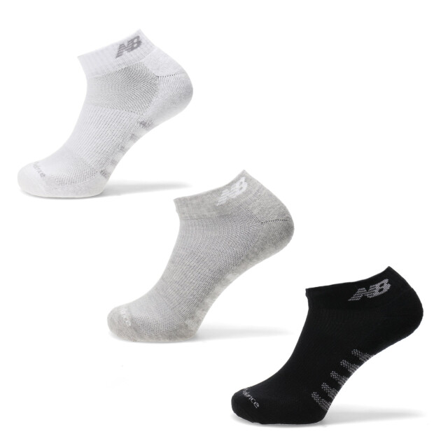 Medias Unisex New Balance Medias X3 Quarter Blanco - Gris - Negro