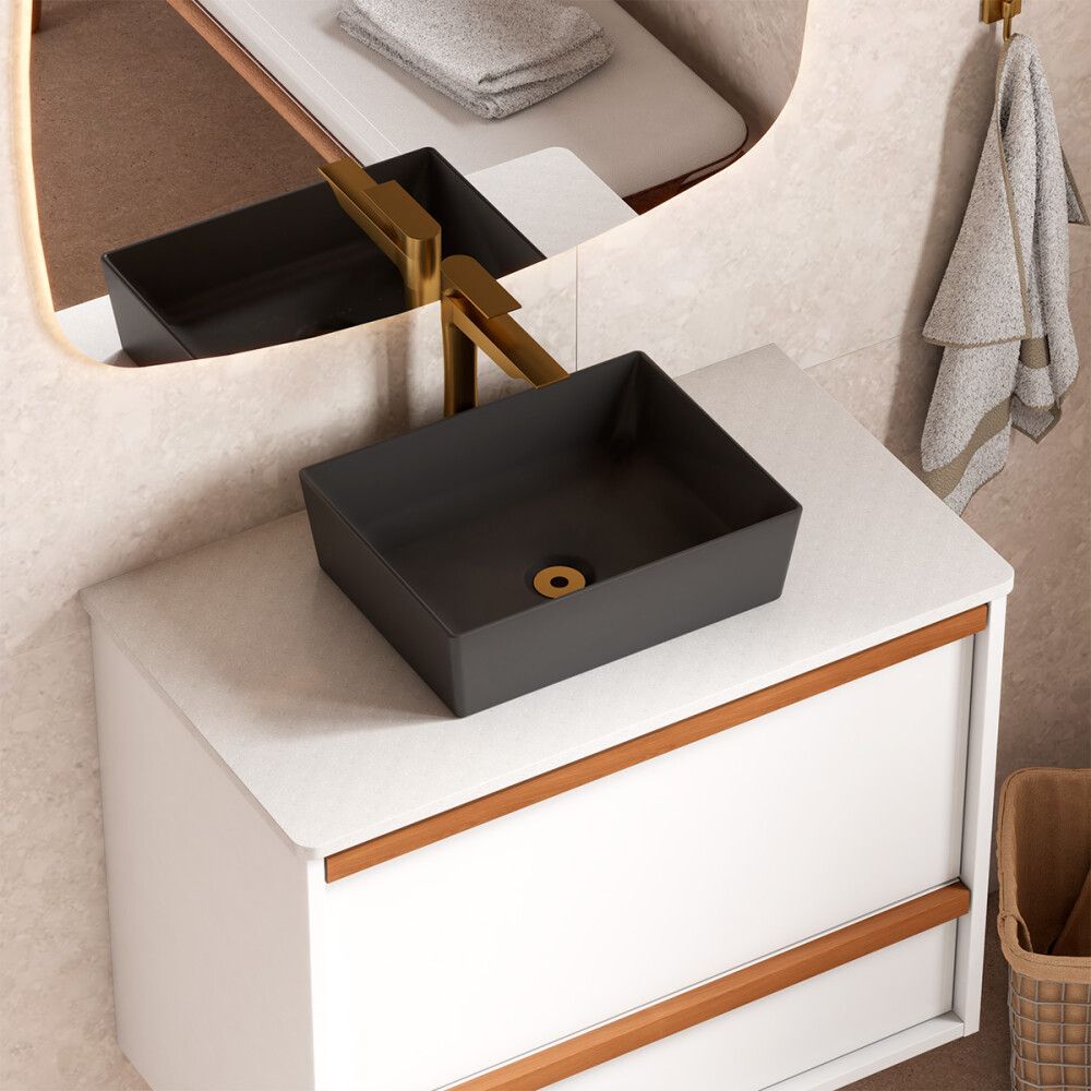 BACHA EN CERÁMICA LINEA NEGRO Bacha En Cerámica Linea Negro