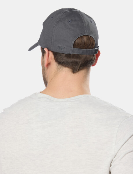 GORRO VISERA DE LONA CON PARCHE Gris