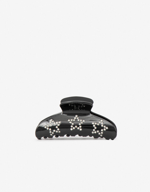 Broche Strass Broche Acrílico Estrellas - Negro