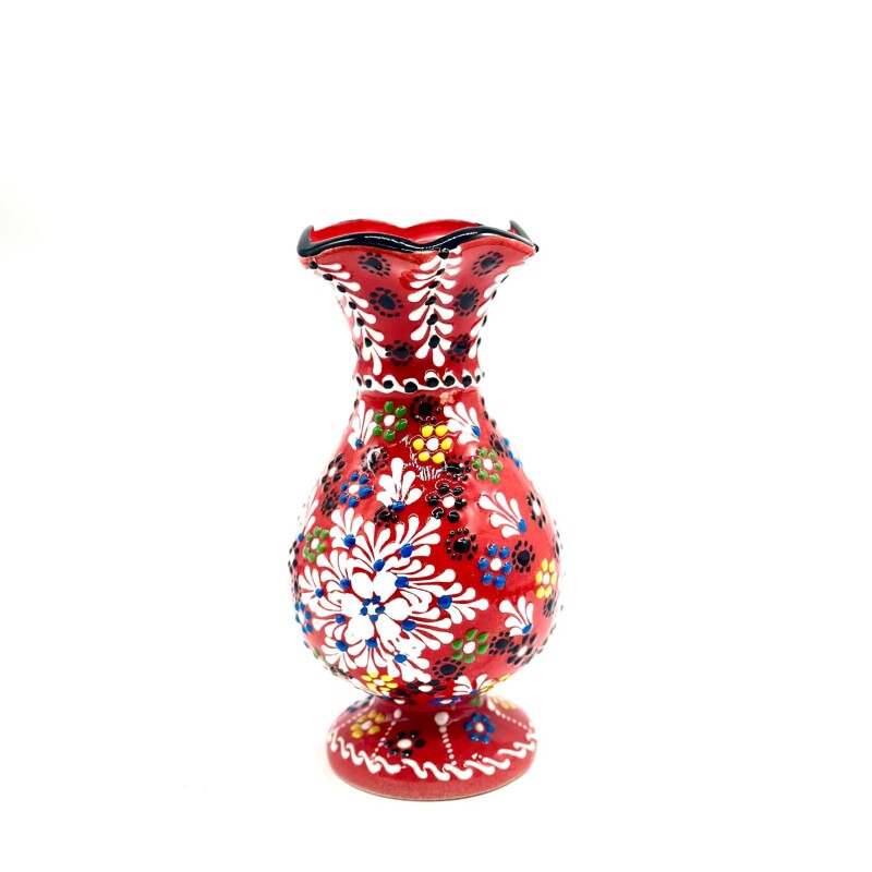 Florero de cerámica 20 cm Rojo