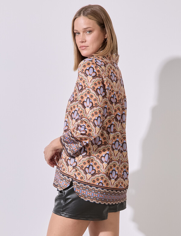 Blusa Print MULTI/TOSTADO