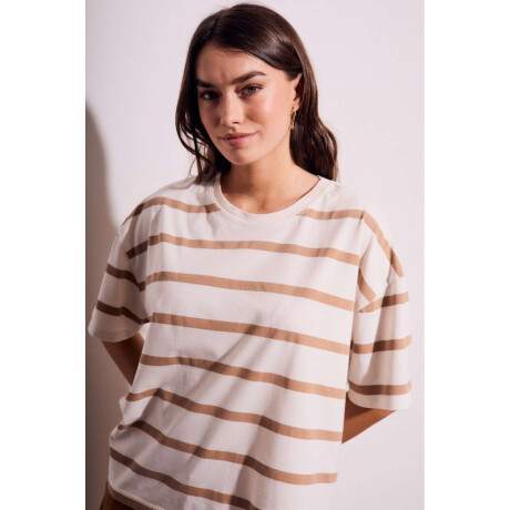 Remera Algodon Lavado Rayada Mocha Mocha
