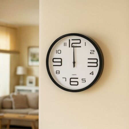 RELOJ DE PARED NEGRO NEGRO