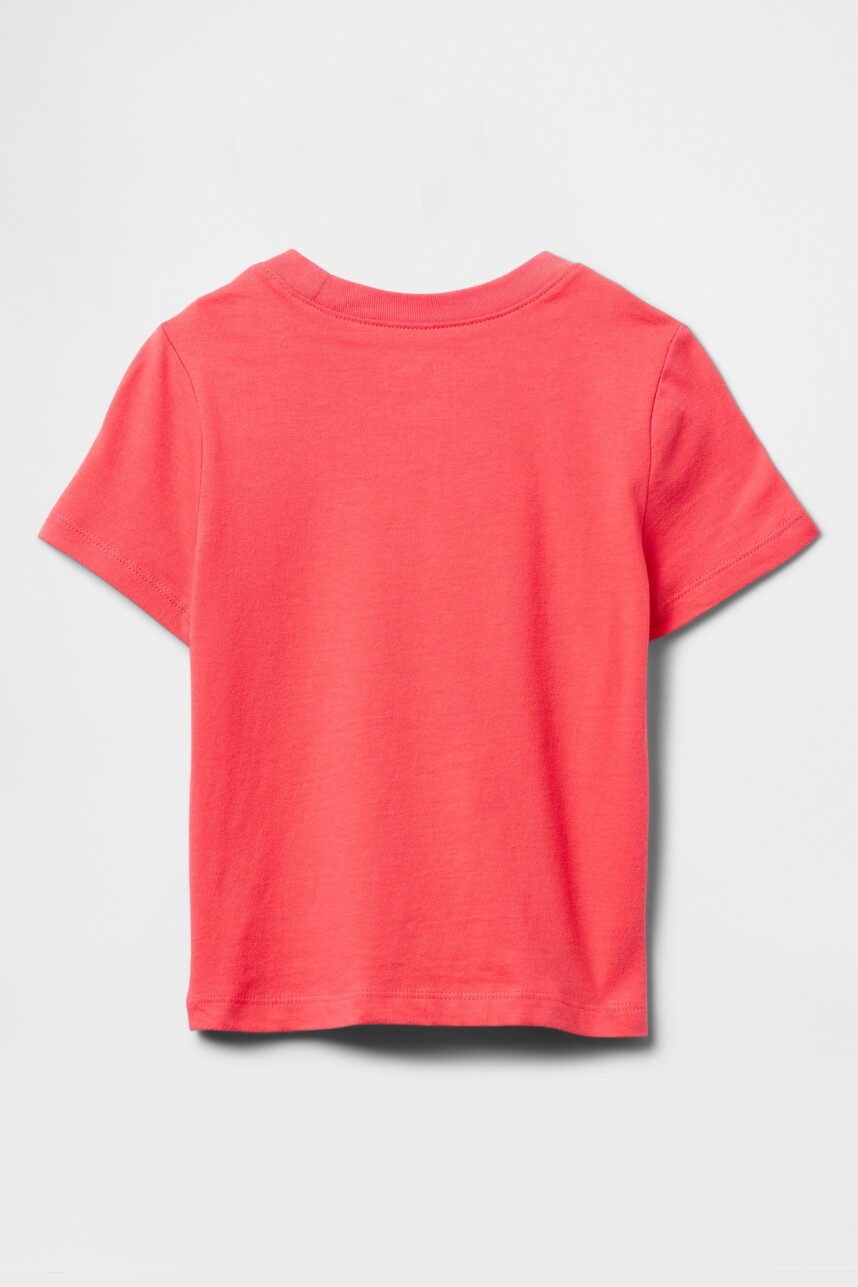 Remera Logo Gap Disney Toddler Niña Fresh Coral