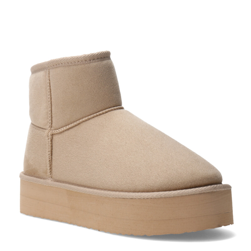 Botas de Mujer Miss Carol Pantu Uma Con Plataforma Beige Claro