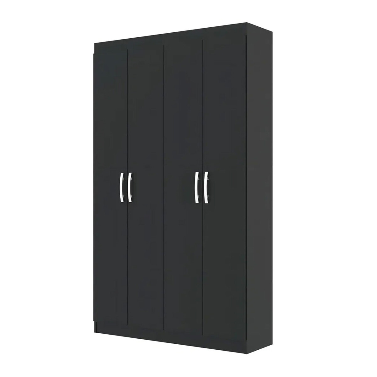 Ropero 4 puertas / Gran cantidad de estantes - NEGRO 
