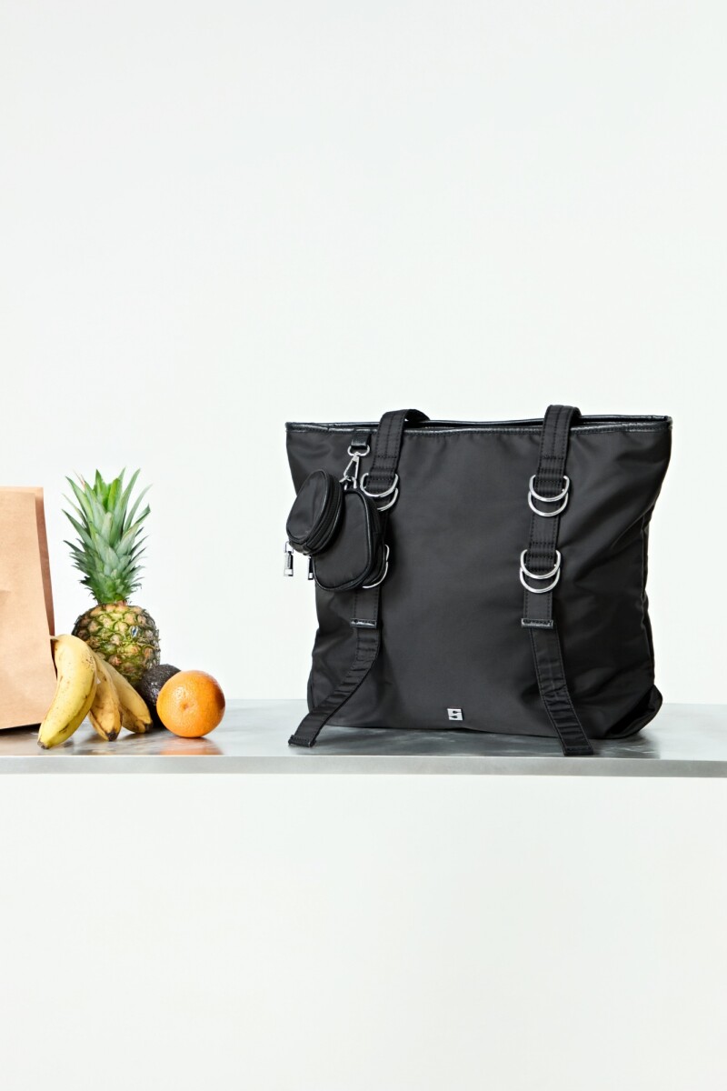 Shopper con monederos removibles - negro 