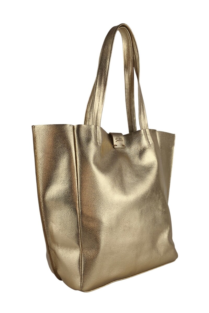 Tote Bag de cuero Dorado