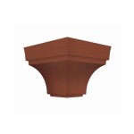 Esquinero ext para media caña PVC Marron