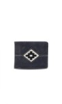 BILLETERA ODIN C/ BORDADO NEGRO C/ NEGRO