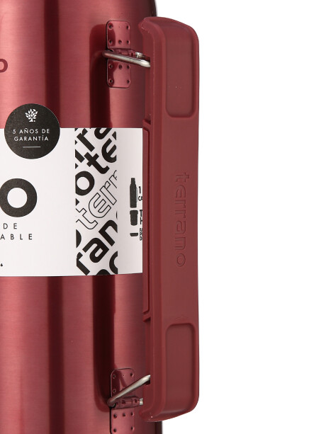 Termo Slim 750mL. con Base Silicona Rojo Metalizado