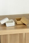Caja Cuadrada 8x8x4,5 cm REVERSIBLE BLANCO MADERA