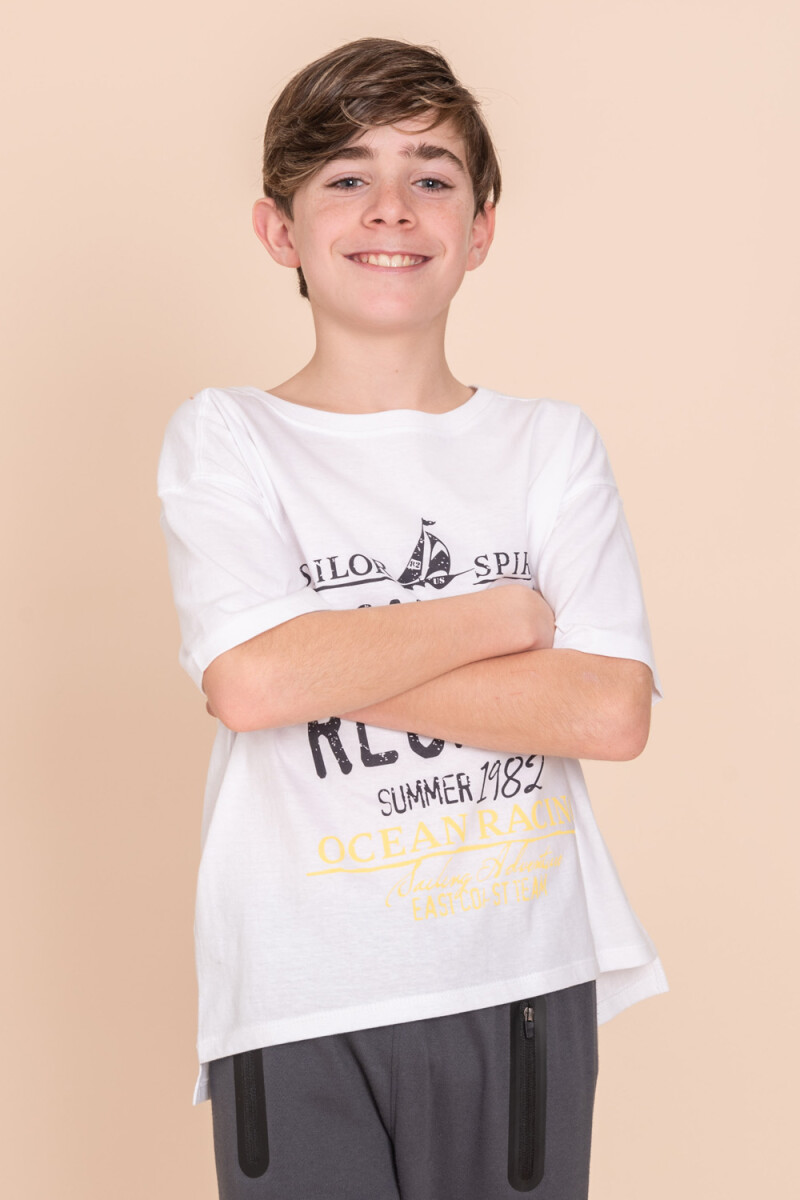 Remera estampada regatta - Blanco 