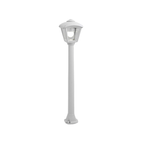 Farol c/columna tr. blanco 6W IP55 E27 GIAFFA/ROBY FL0592