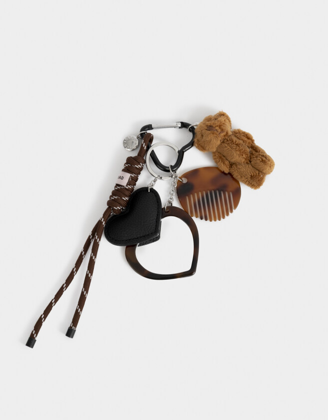 Llavero Cordón Llavero Y Charm Multidijes Osito Peluche - Marron Carey