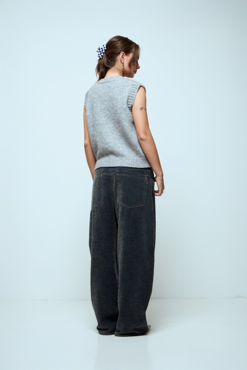 Chaleco detalles gris