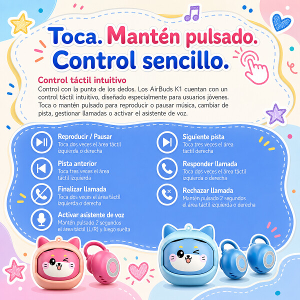 Auricular Infantiles Blackview Airbids K1 AZUL