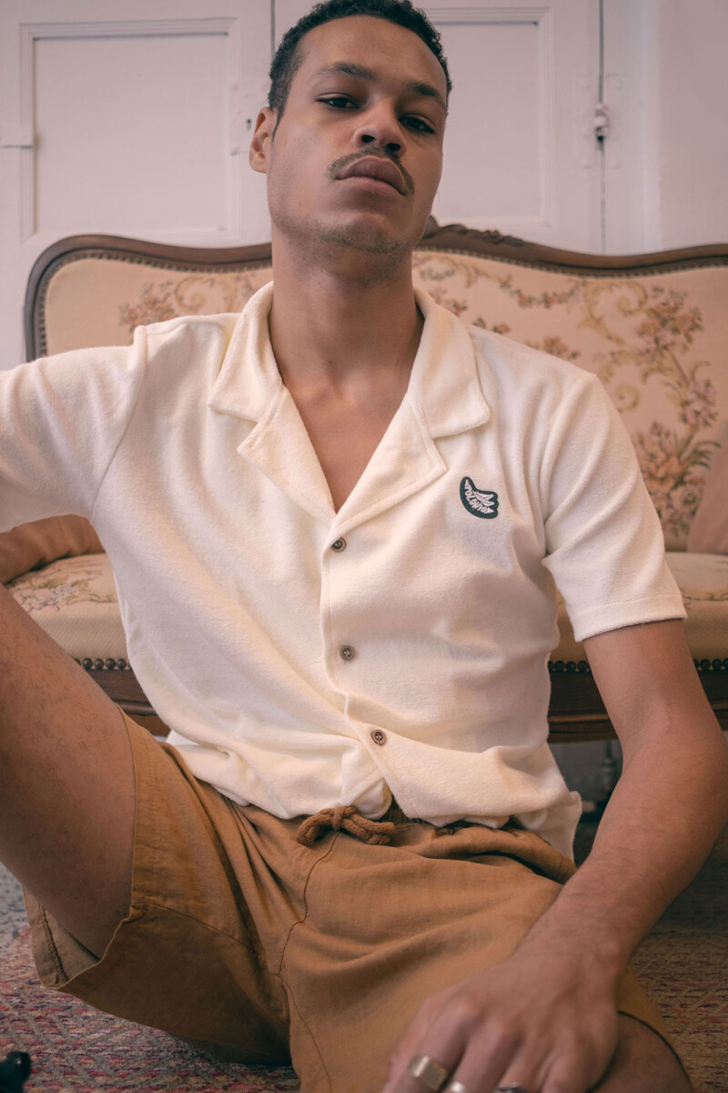 TOWEL CAMP-COLLAR SHIRT Crema