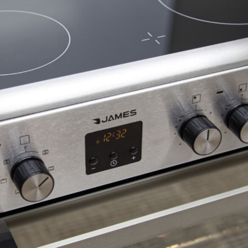 Cocina Eléctrica James C-203 A VTKS Silver con 4 Placas Vitrocerámicas Cocina Eléctrica James C-203 A VTKS Silver con 4 Placas Vitrocerámicas