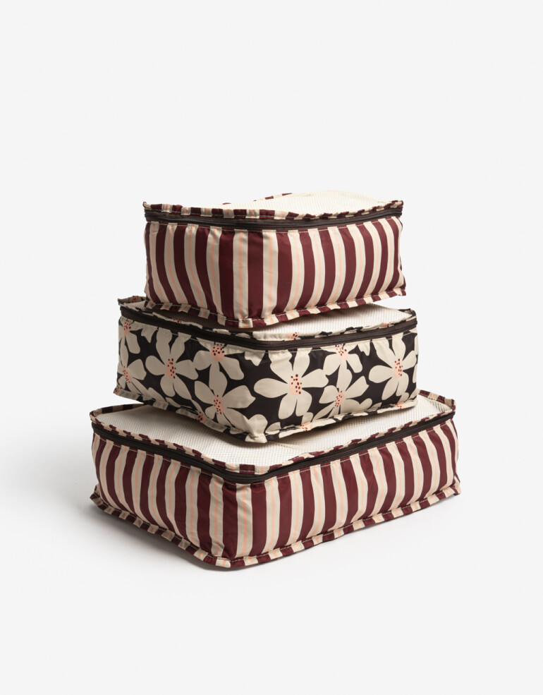 Porta Cosméticos Set Organizador De Viaje - Combinacion Tricolor
